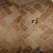 custom pattern tub walls stone