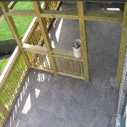 deck sloped for water runoff