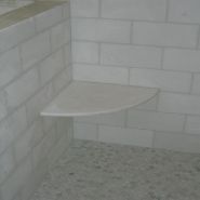 finished shower seat