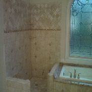 corner shower traditional look