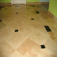 travertine basement floor